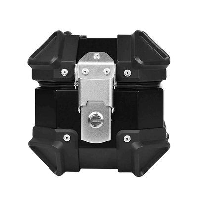 10L Aluminum Alloy Motorcycle Tail Box Electric Vehicle Trunk Storage Box Aluminum Alloy Tail Box Quick-Release Buckle Base (Motorcycle trunk) - 10l-small-money-bank-black