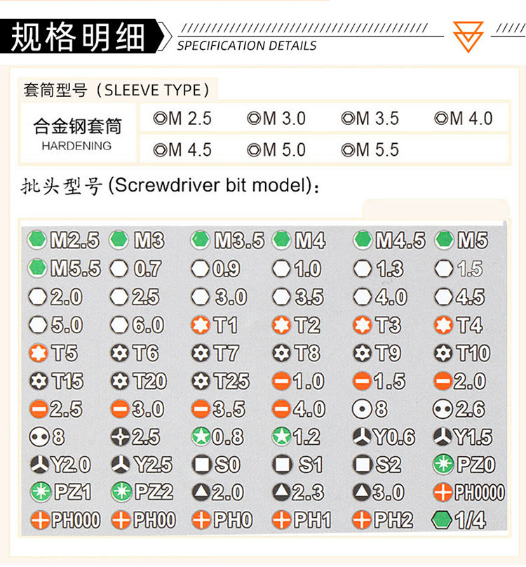 家用精密螺丝刀带磁性手机电脑拆件五金工具68合一螺丝刀组合套装