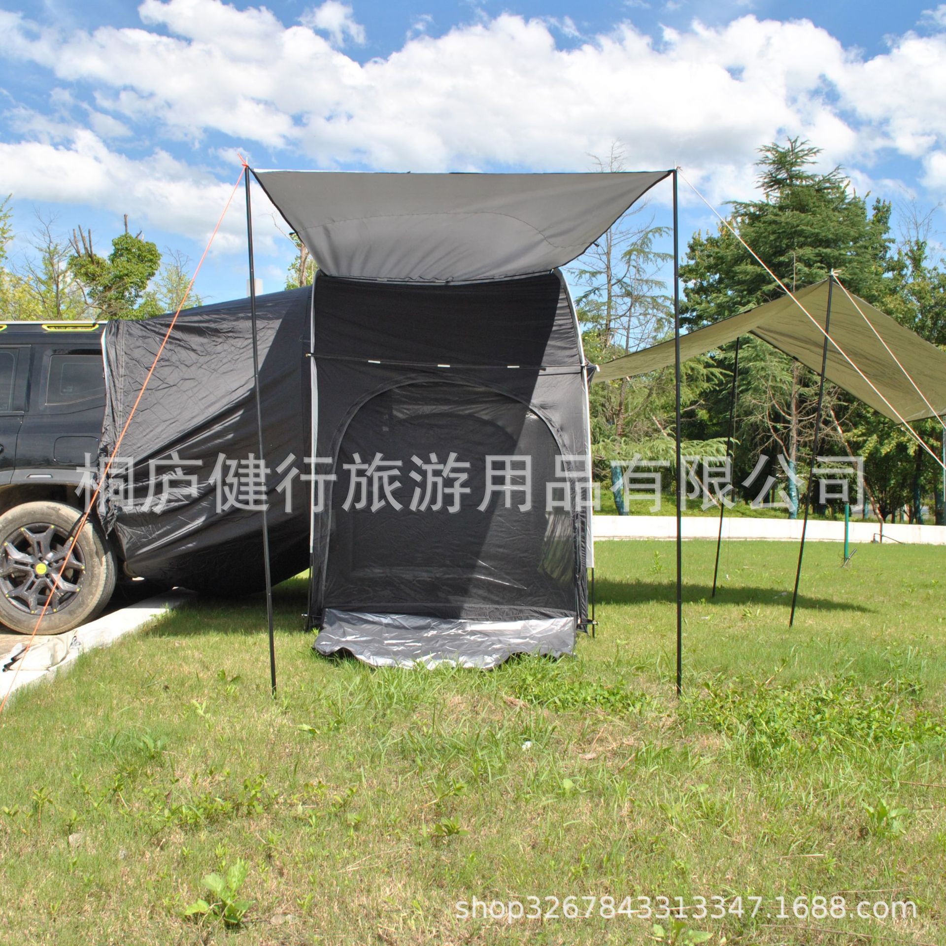 With mesh extension canopy tail extension tent, plus rain cover sunshade trunk tent tail tent