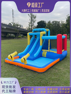 Small inflatable slide outdoor water inflatable castle indoor trampoline amusement park jump bed naughty castle