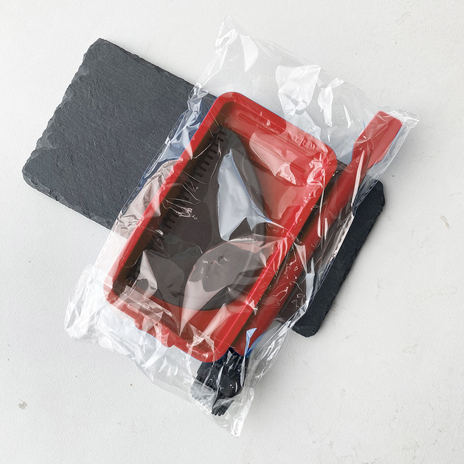 Juego de caja de pegamento de tres piezas-OPP rojo