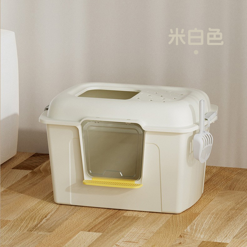 Nuevo pan grande en la lista de arena para gatos gran tamaño totalmente cerrado para aumentar la altura del inodoro para gatos anti-spillado arena para gatos al por mayor