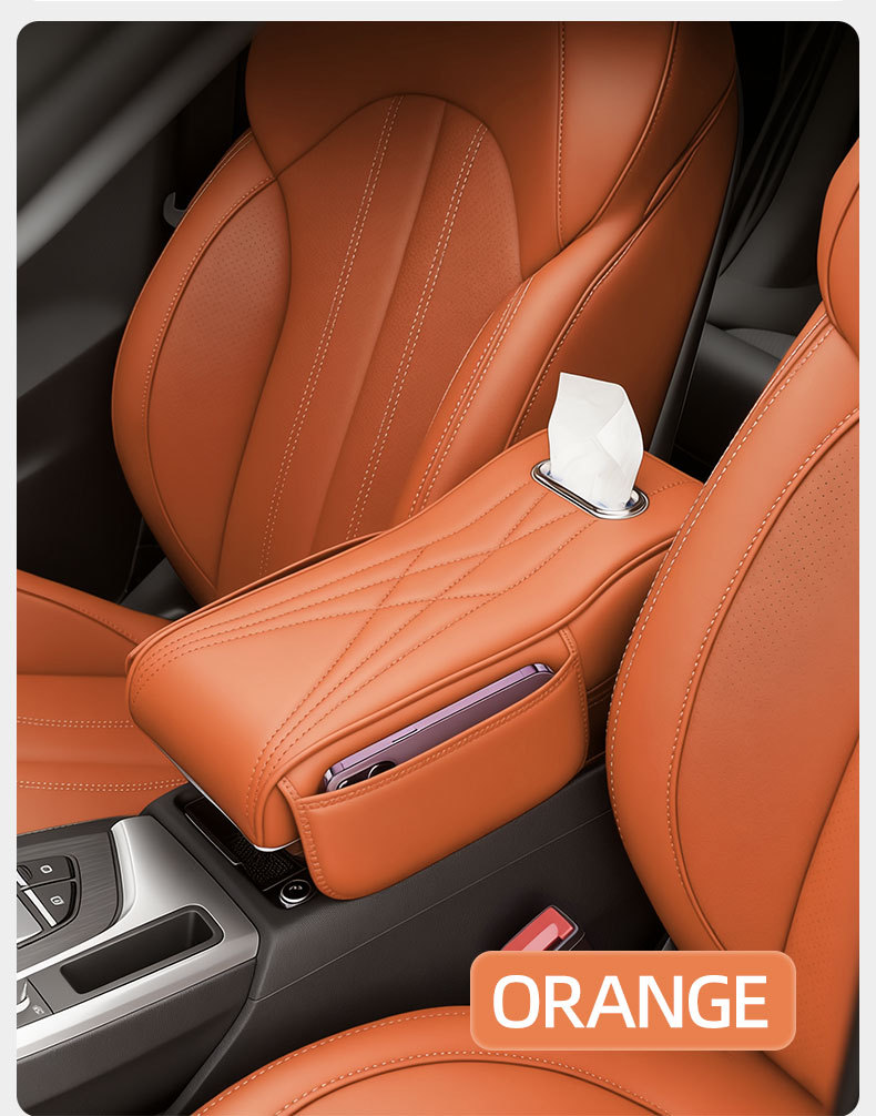 Car Armrest Box Pad Multifunctional Central Water Cup Holder Tissue Box Car Booster Pad Universal Armrest Box