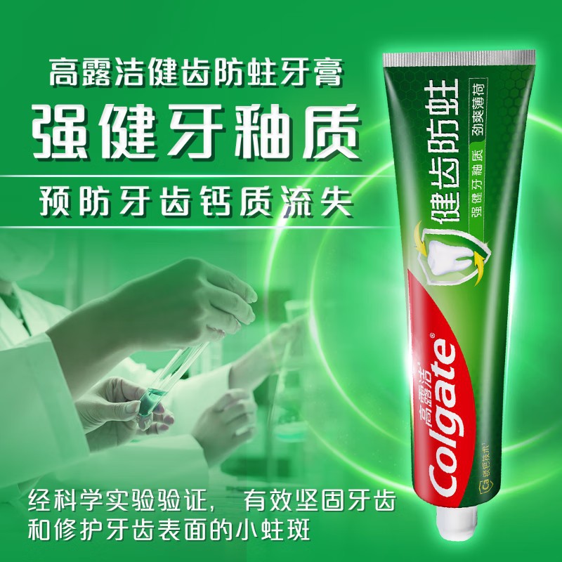 高露潔牙膏250g健齒防蛀鈣清新薄荷超爽批發商超整箱福利批發