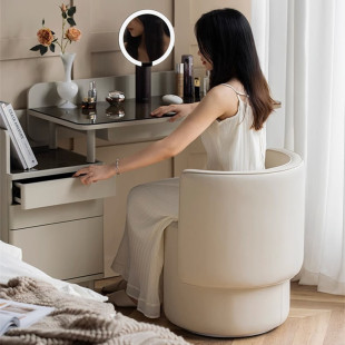 Bedroom Light Luxury High-End Makeup Stool Master Bedroom Dressing Stool Chair Simple Backrest Dressing Table Stool Home Makeup Chair