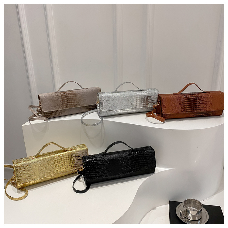 371g Weight Synthetic Leather Lining Material Sewing Thread Fashion Element Flip Cover Closure Type Single Shoulder Strap Strap Type Square Bag Bags Type Casual Occasion Pu Leather Material Crocodile Pattern All Seasons Season Women's Gender Elegant, Streetwear Style Square Shape Women's Pu Leather Crocodile Elegant Streetwear Sewing Thread Square Flip Cover Square Bag 13