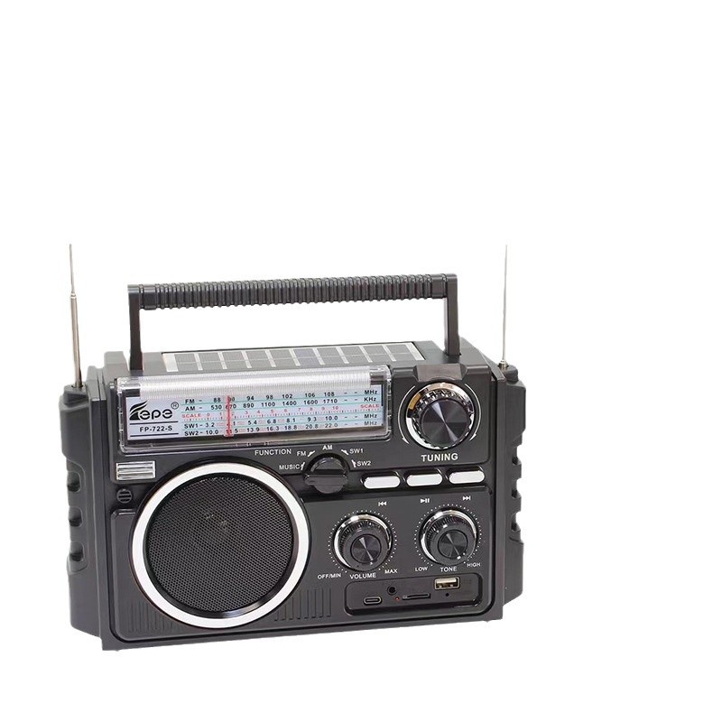 Solar Bluetooth sonido retro altavoz de radio Jeep tarjeta USB modelo de automóvil casero al aire libre