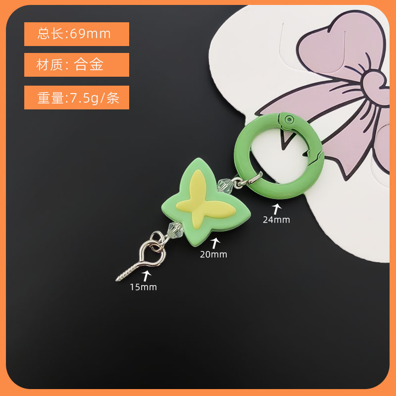 新しい蝶アクリルペンダントキャンディーカラーイヤホンバッグペンダントアクセサリーバッグペンダント小物アクセサリー|undefined