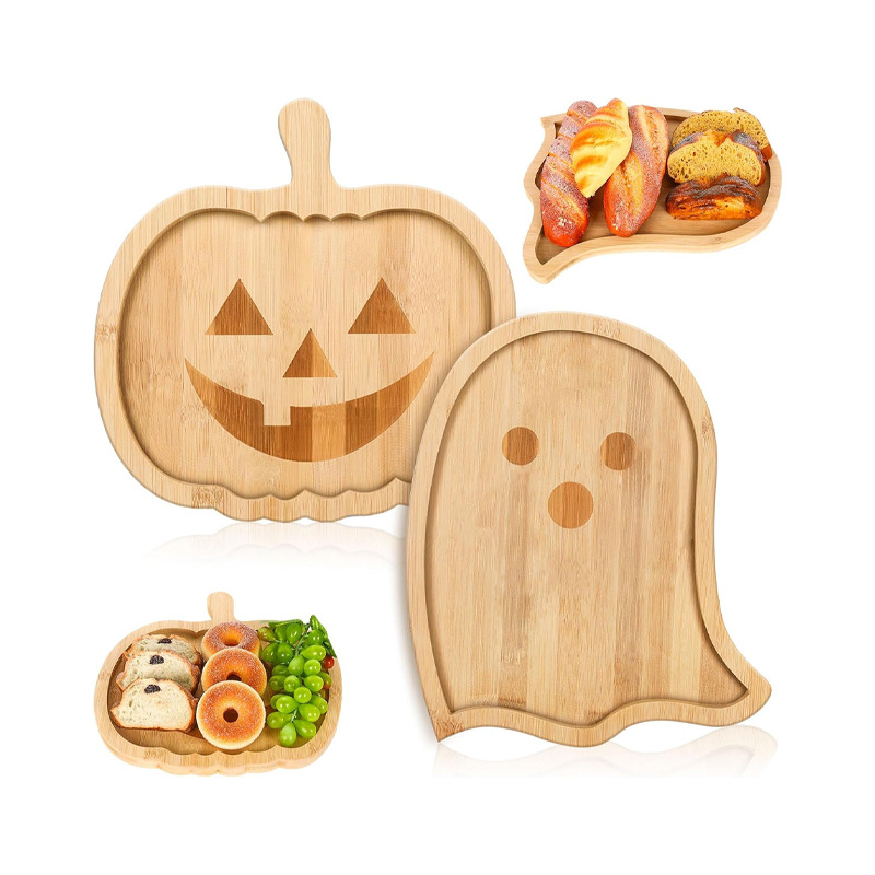 bandeja de bambú creativa de dulces de forma extraña bandeja de bocadillos fiesta de cumpleaños regalo de Pascua bambú y madera snack bandeja de desayuno