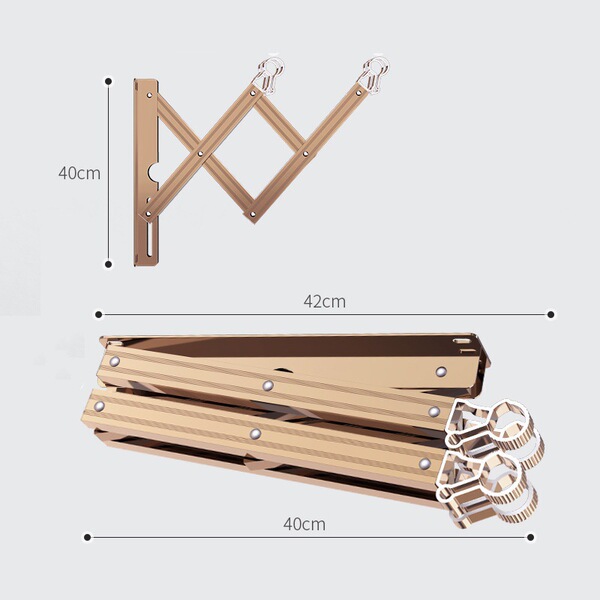 Push-pull drying rack accessories bracket base drying rack push-pull rod three push four push telescopic base aluminum alloy bracket