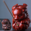 Factory wholesale Zambia Blood Tan woodiness Mini Xiangjian Home indoor Decoration Fine carving Including pulp