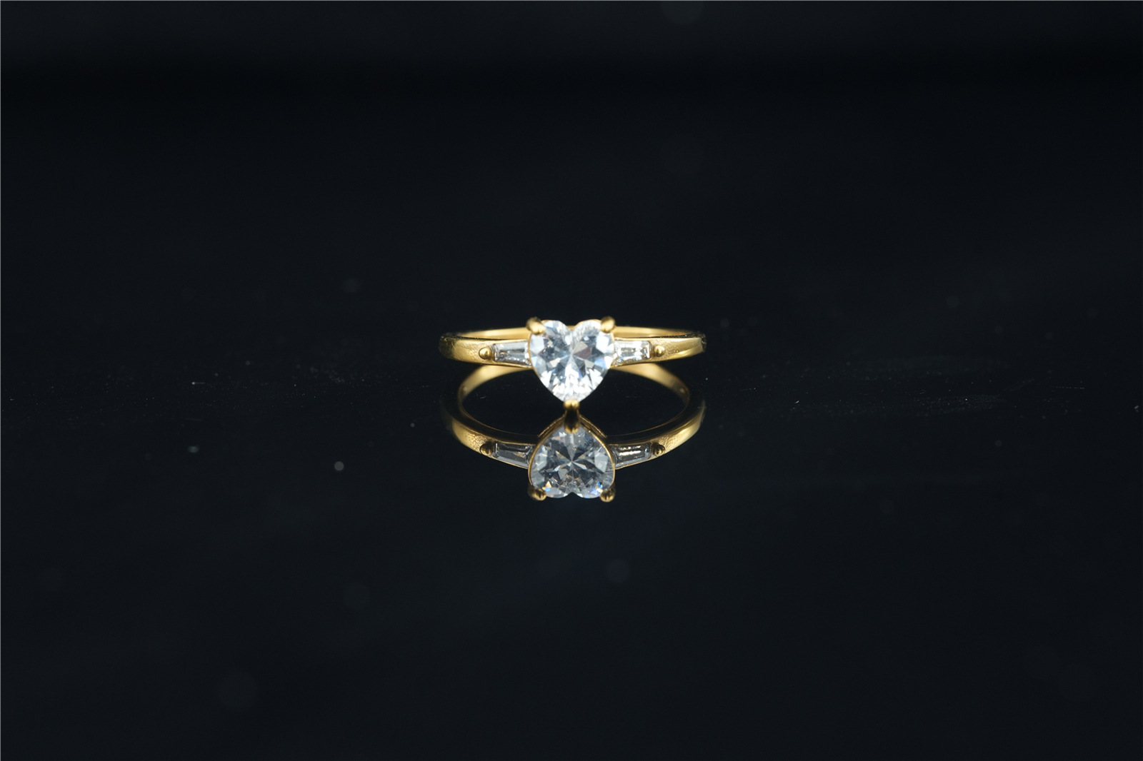 1 Piece Quantity Holiday, Daily Occasion Wholesale Jewelry Simple Style Classic Style Heart Shape Titanium Steel Rings