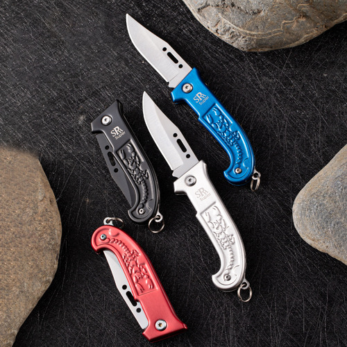 Outdoor portable keychain knife multi-function high hardness sharp knife camping knife folding knife mini fruit knife