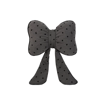 Cushion, Creative Car Cushion, Girls | Waist support - polka-dot-bow-ribbon-headrest-gray