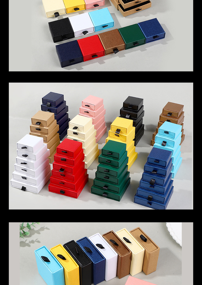 Daily Occasion Solid Color Pattern Simple Style Style 1 Piece Paper Simple Style Daily Solid Color Jewelry Boxes