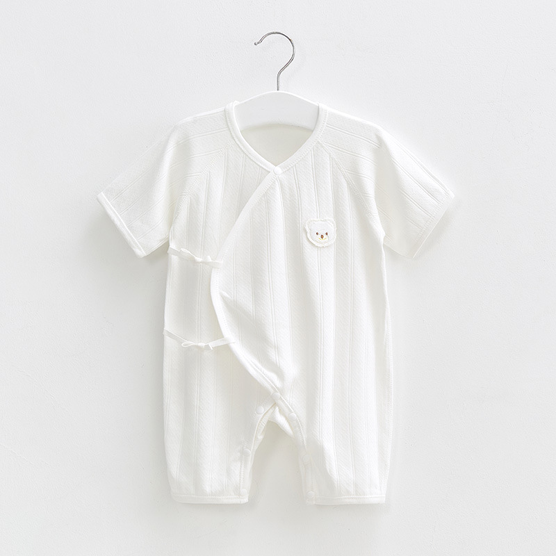 Ropa de verano para bebés recién nacidos, manga corta, algodón puro, estilo fino, 0-3 meses, conjunto de verano, 6 meses, mono unisex para bebé.