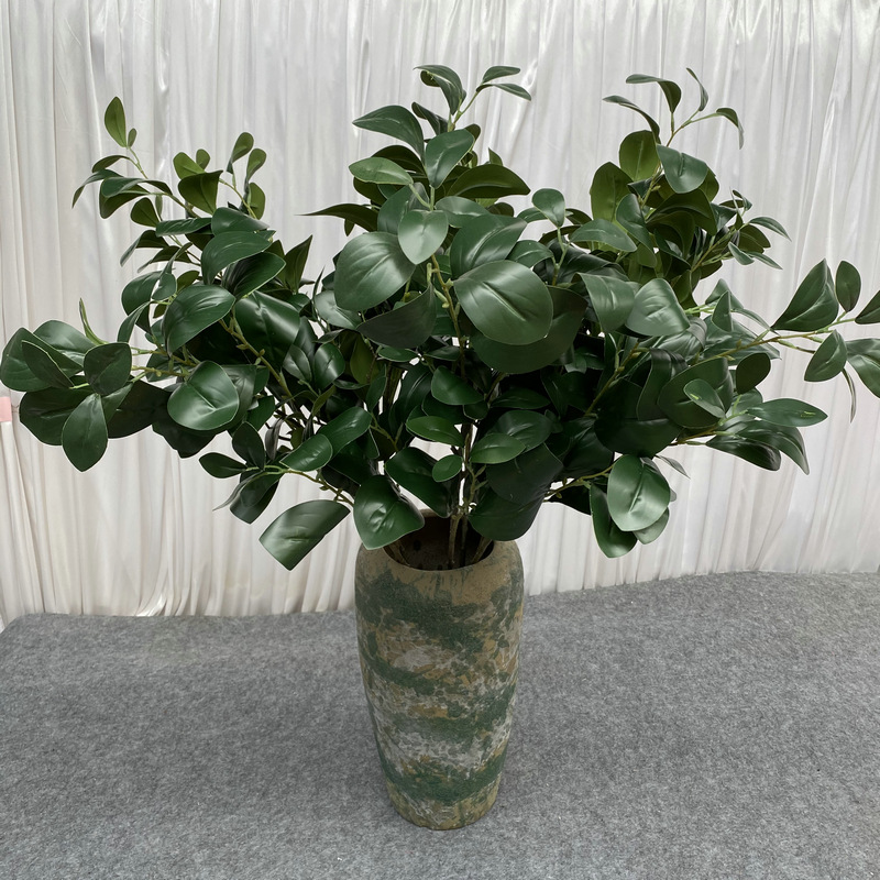 仿真长只菠萝蜜叶子 室内造景装饰仿真植物摆件仿真树叶插花配材