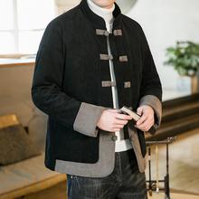 冬季中国风棉衣唐装加厚中式复古保暖大码外套男盘扣棉衣复古