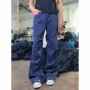 男士青年美式直筒牛仔裤
