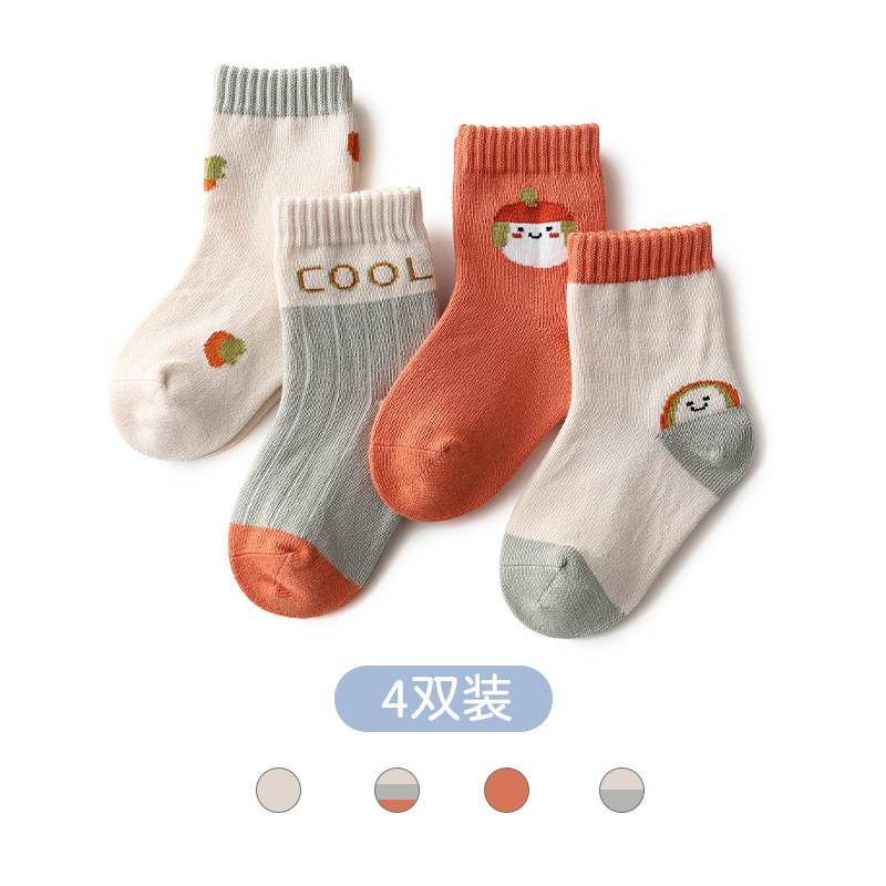 Spring and autumn new children's socks polka dot cartoon cotton baby socks boneless A baby socks Yiwu wholesale