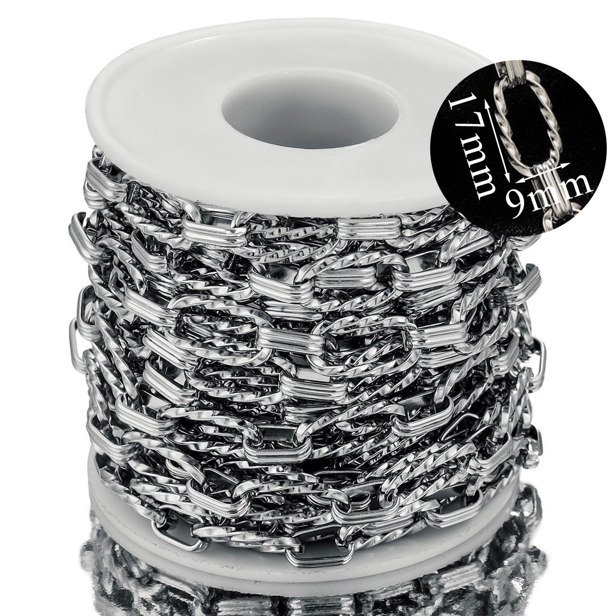 Nuevos huevos de hebilla de huevo de acero inoxidable cadena no decolor personalidad punk pulsera collar joyas cadena diy