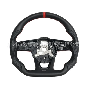 Cross-border hot sale is suitable for Audi RS 17 full leather red positioning line full leather car steering wheel assembly