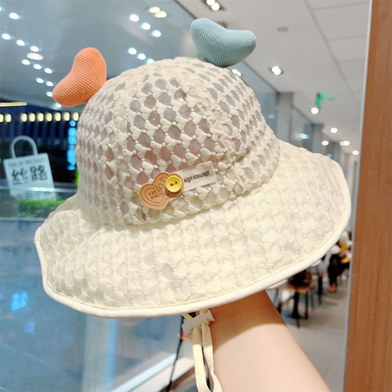 Sombrero de sombra para bebé Sombrero grande de estilo fino de verano Sombrero de protección solar para bebé transpirable Sombrero grande Sombrero de sol para niños lindos