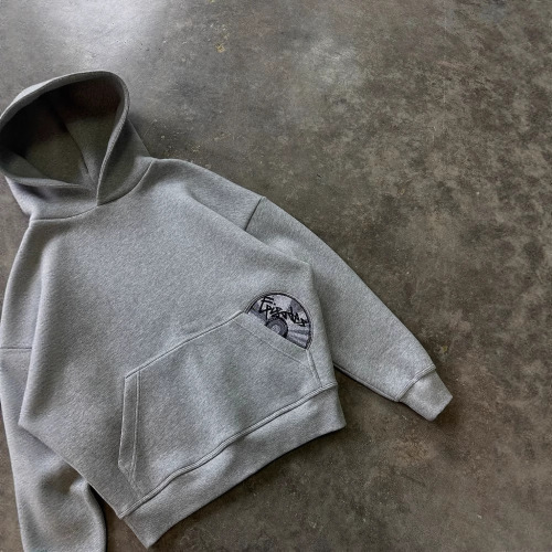 European and American Wholesale Personalized Print Sweatshirt and Sweatpants Set Long Sleeve Hooded Sweatshirt Retro Jacket Street Fashion