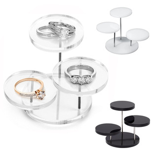 Round acrylic jewelry display stand ring display table product exhibition rotating stand desktop storage