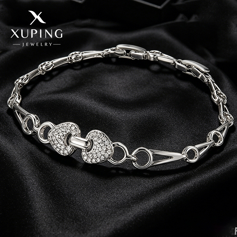 Xuping Europa y los Estados Unidos de moda transfronteriza simplista ins brazalete de aleación de cobre geométrica redonda pequeña pulsera de azúcar al por mayor mujeres