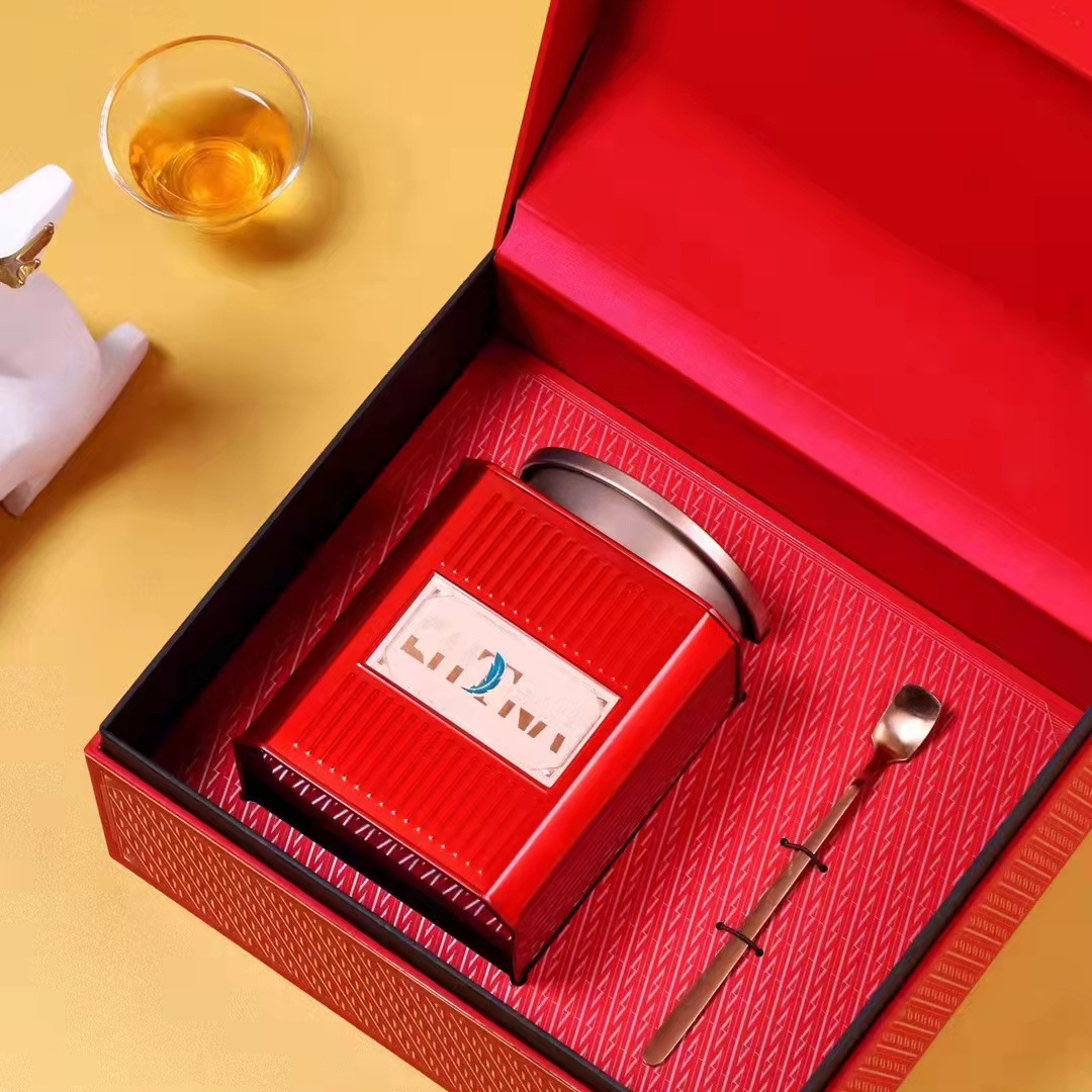 和你一起1+1勺通用礼盒红色礼盒高档礼盒单丛包装久福茶叶包装