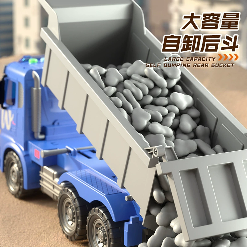 Детская крупная музыкальная игрушечная машина, набор, погрузочная автовоз-каменная для воды для мальчиков, масштаб 1:10