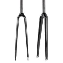 全碳纤维公路自行车直管前叉复古自行车25.4前叉自行车配件