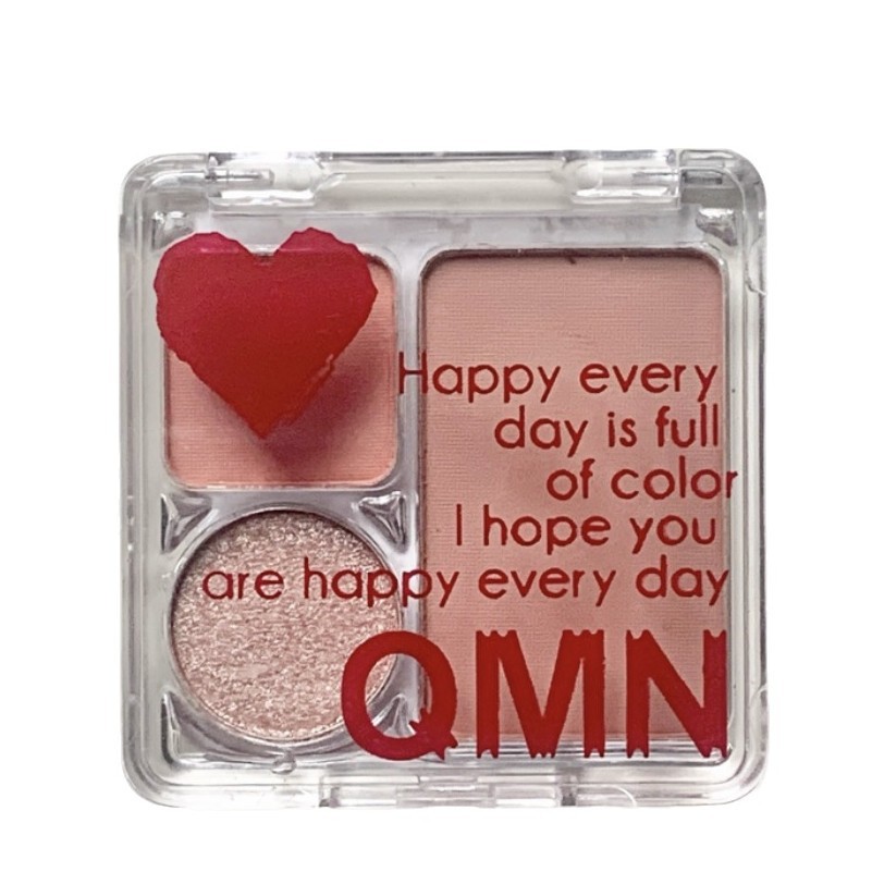 QMN Sweetheart Yunsha Sombra de ojos Sombra de ojos de tres colores Sombra de ojos de color tierra mate nacarado Color desnudo Maquillaje diario