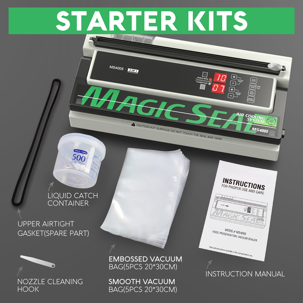 美吉斯MS4005-英文版 MAGIC SEAL FOOD VACUUM SEALER MACHINE EN