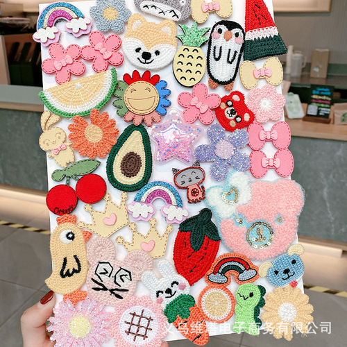 Children's cartoon cute magic stickers broken hair stickers girl baby little girl bangs stickers hair stickers princess hair accessories headdress