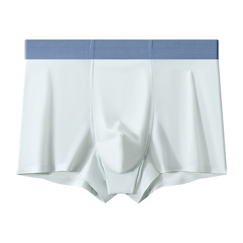 Verano nuevo estilo ropa interior de seda de hielo para hombres ropa interior ultrafina sin costuras para hombres cómodos transpirables entrepierna pantalones cuadrangulares hombres al por mayor