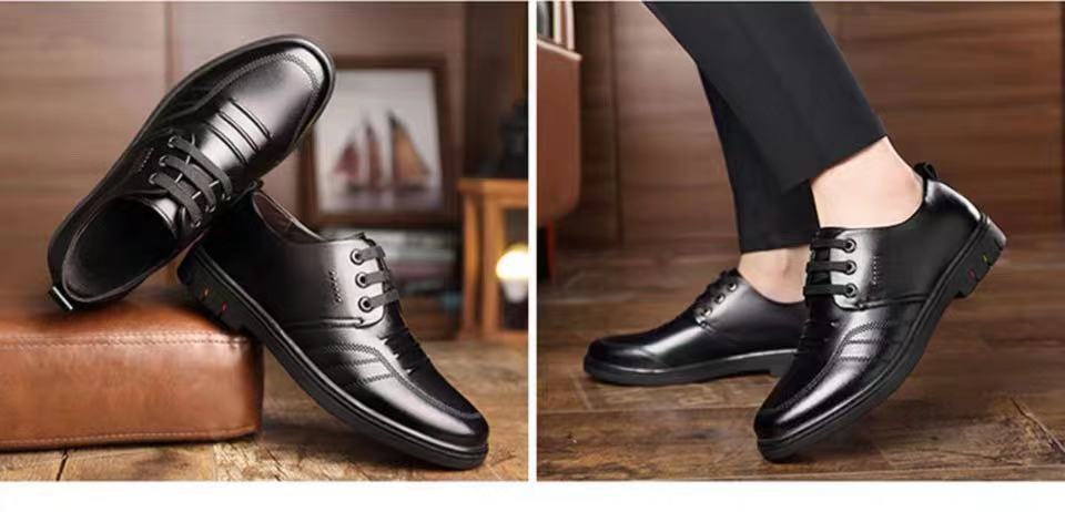 Mocassins Derby en cuir verni pour hommes, chaussures décontractées à bout pointu_voghion.com