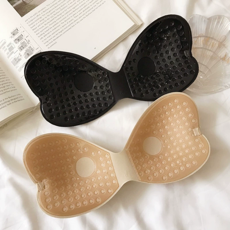 Невидимый лифчик-пуш-ап из силикона, утолщенный, нескользящий, для пляжного отдыха, фото платья