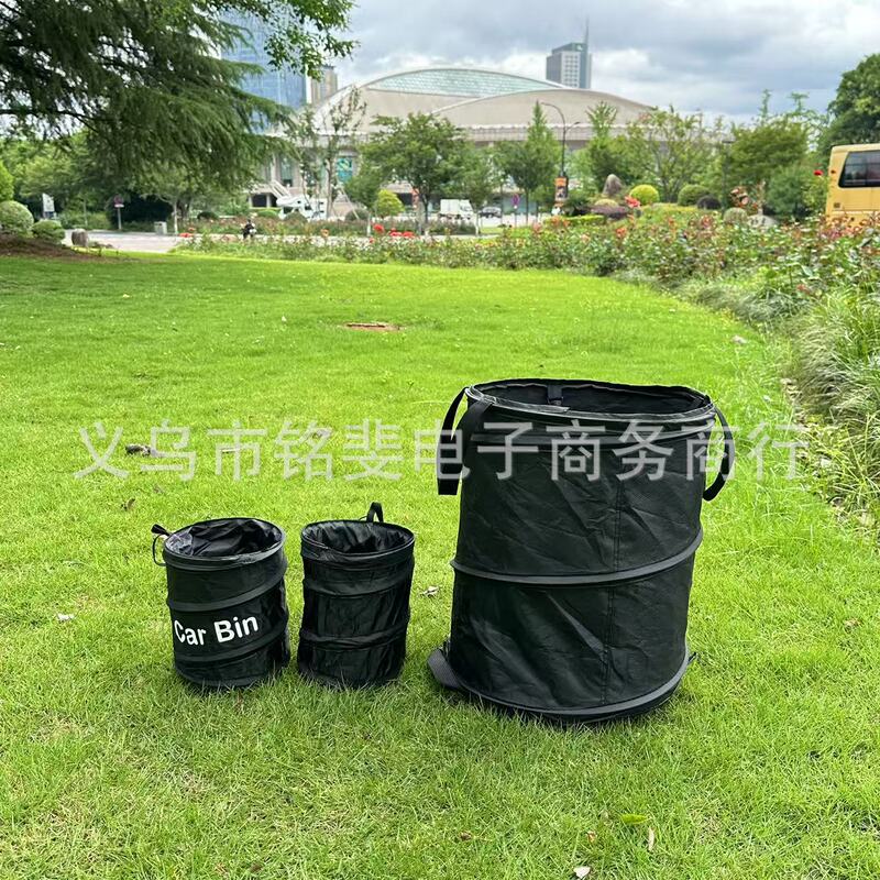Amazon Foldable Oxford Cloth Leaves Trash Bin Garden Bucket Outdoor Portable Storage Multi-function Trash Bin
