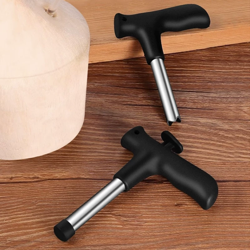 В наличии поставки из нержавеющей стали кокосового открывалка кокосовое отверстие открывалка кокосовый зеленый открывалка Удобная кокосовое сверление крышки открывалка