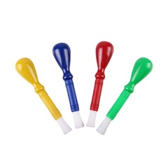 Brush, single, nylon hair, colored plastic handle, children's painting, doodle, acrylic, watercolor paint brush, oil painting brush