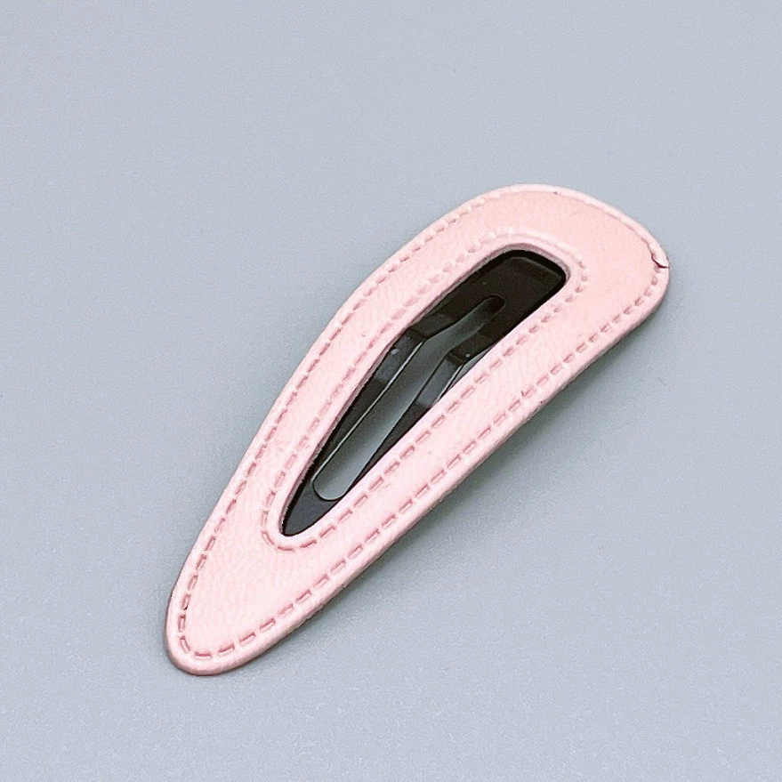 Hairgrip clip, Korean-style bangs hairpin, simple elegant faux-leather look, multi-color options