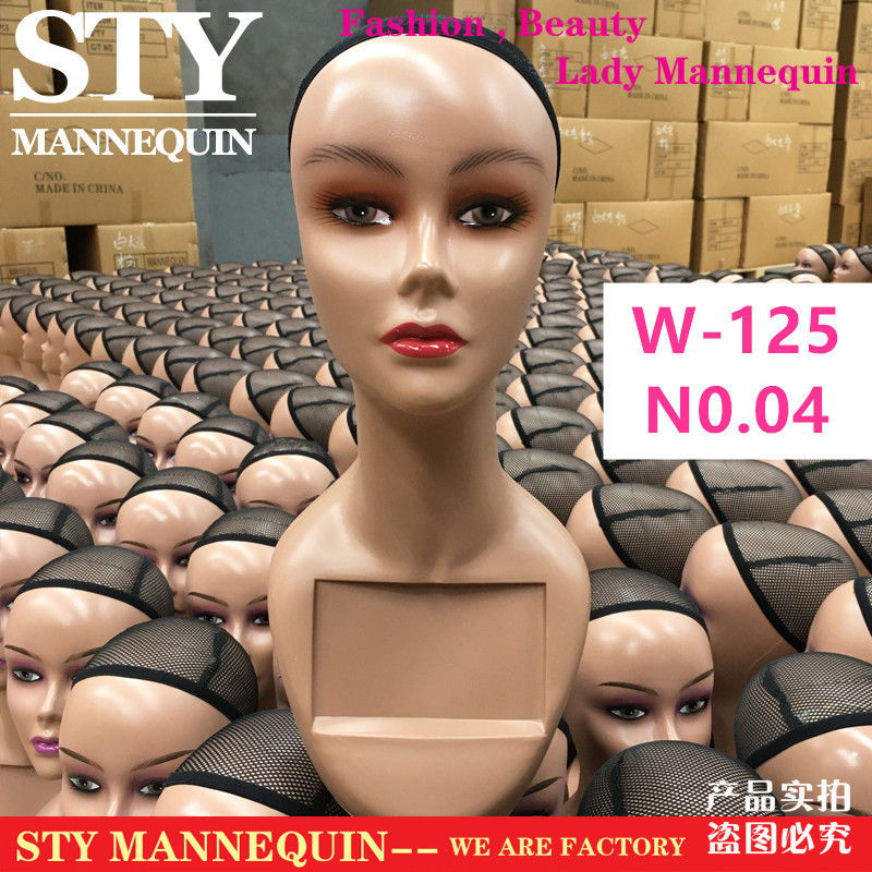 STYヘッドモデルメーカー直販かつらモデルの女性帽子モデルのダミーヘッドモデルのショーウインドーに模型道具を展示します。|undefined