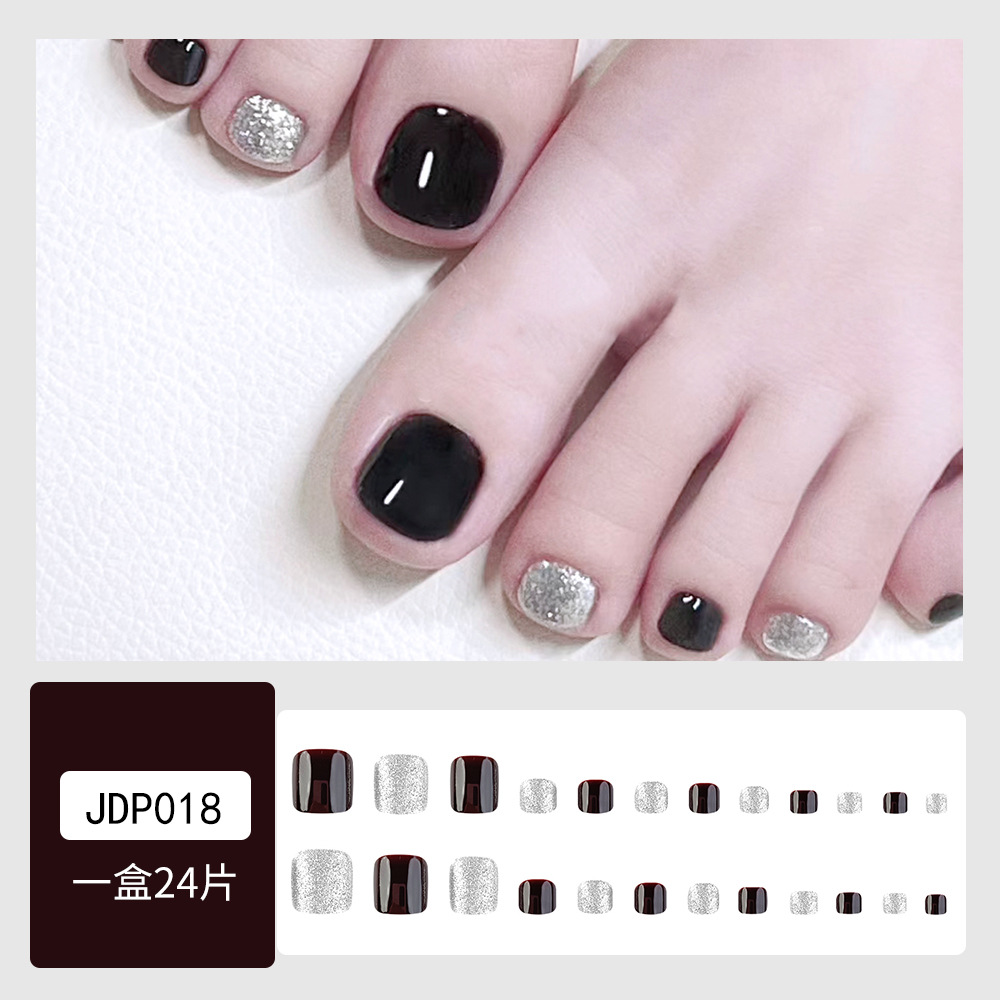 Venta caliente parche de uñas de pie desgaste de uñas de belleza de uñas pieza al por mayor elegante pieza de uñas de pie blanco dedo del pie fábrica de uñas
