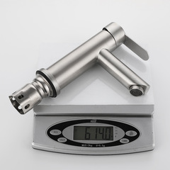 Factory direct sales 304 stainless steel basin faucet single hole hot and cold mixed water bathroom hand wash basin faucet