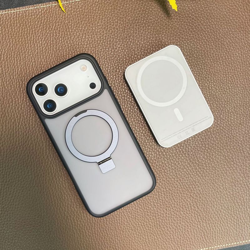 适用iPhone17Promax 防摔不发黄2.0亚克力透明磁吸支架手机壳17|undefined