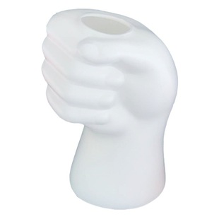 Fake Holding Flower Plastic Vase Fist Vase Dry and Wet Flower Flower Arrange Container Decoration Crafts Imitation Glaze Drop Resistant