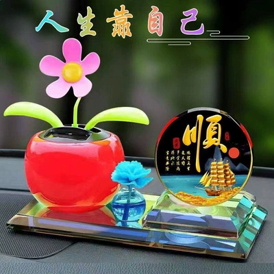 Car Ornaments, Crystal Perfume Perfplant seat - smooth-red-flower-loose-fragrance