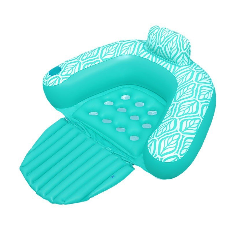Cama flotante inflable de agua grande piscina para adultos silla de relajación cojín flotante con respaldo y portavasas